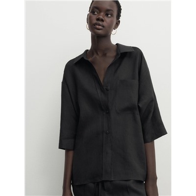 SOBRECAMISA LINO PLIEGUE ESPALDA