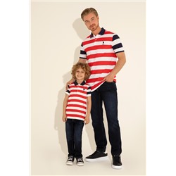Erkek Regular Fit Polo Yaka Kırmızı Tişört