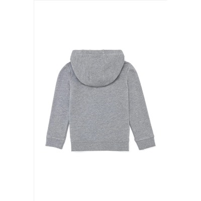 Çocuk Gri Melanj Basic Sweatshirt