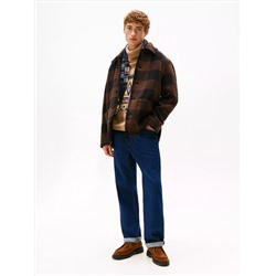 Wool Blend Check Chore Jacket