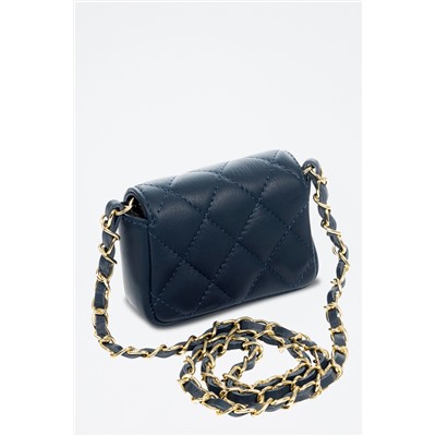 Bandolera de piel Ancarano Azul marino