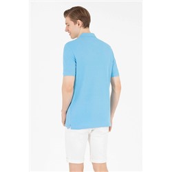 Erkek Turkuaz Basic Polo Yaka Tişört