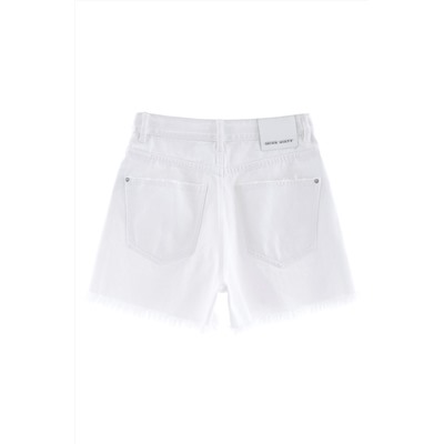 Short vaquero Blanco