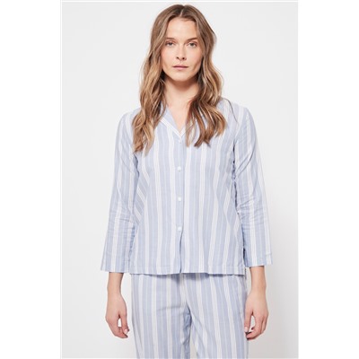 Camisa Celeste y blanco