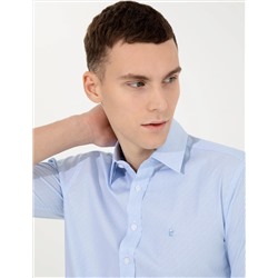 Açık Mavi Slim Fit Uzun Kollu Gömlek