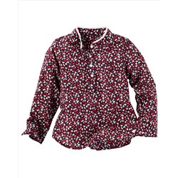 Floral Popover Poplin Top