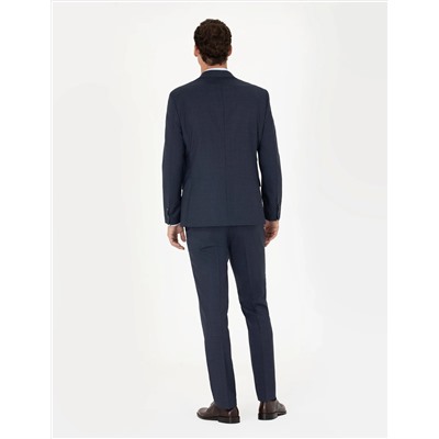%100 Yün Lacivert Slim Fit Takım Elbise