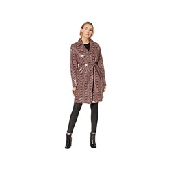 Blank NYC Faux Snakeskin Trench Coat in Sneak Attack