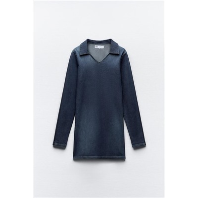 TRF DENIM POLO DRESS