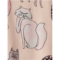 T-Shirt mit Katzenmuster