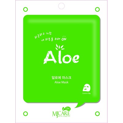 MJCARE ON ALOE MASK Тканевая маска для лица с экстрактом алоэ 22г