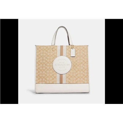 Dempsey Tote 40 In Signature Jacquard With Stripe And Coach Patch