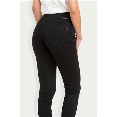 Vaquero skinny fit de tiro alto Negro