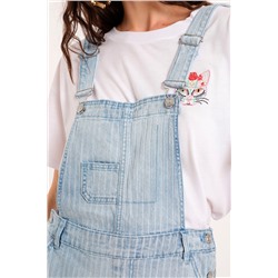 Peto short vaquero Celeste jaspeado
