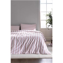 Avignon King Size %100 Pamuk Ranforce Baskılı Nevresim Takımı - Pudra