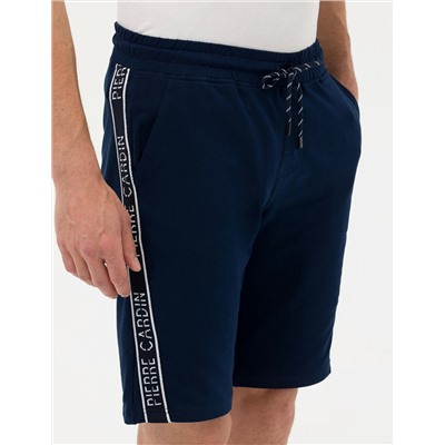 Lacivert Slim Fit Örme Şort