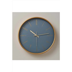Linens Albert 29,5 Cm Duvar Saati Mavi-gold 000000001500212467