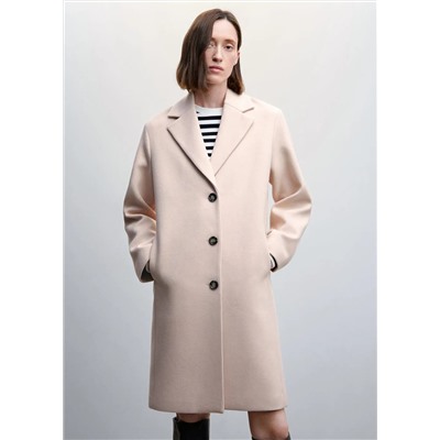 Abrigo lana botones -  Mujer | MANGO OUTLET Melilla