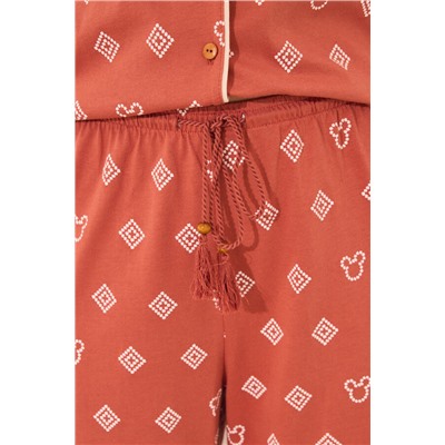 Pijama camisero 100% algodón Mickey Mouse