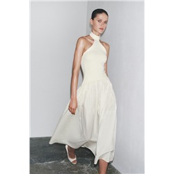HALTERNECK DRESS WITH MATCHING DETAIL