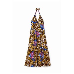 Vestido largo halter Stella Jean