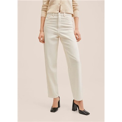 Vaqueros tapered tiro alto -  Mujer | MANGO OUTLET Melilla