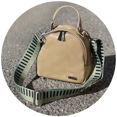 AB.Z · Pelle · mochila NAPA /2 taupe CB-7 menta (750)