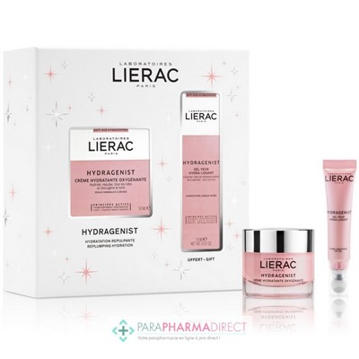 Lierac Hydragenist - Coffret - Crème Hydratante 50 ml + Gel Yeux Hydra-Lissant 15 ml OFFERT