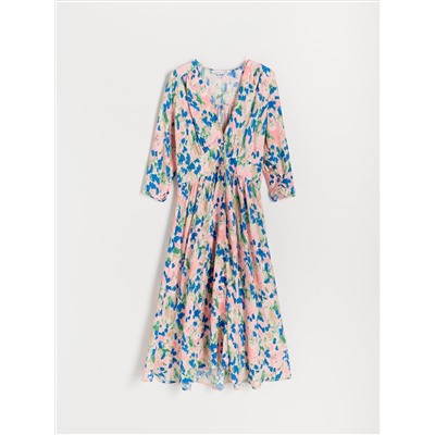 Viskose Kleid mit Muster