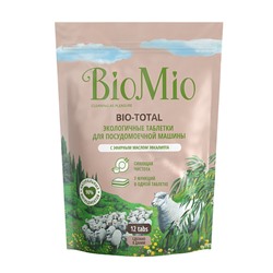 Таблетки "Bio-total" для посудомоечной машины, с маслом эвкалипта