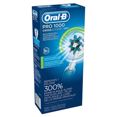 Oral-B PRO 1000 Electric Rechargeable Power Toothbrush Powered by Braun 1.0 ea