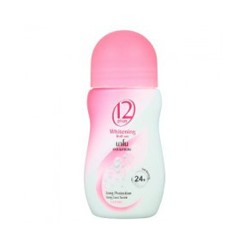 Дезодорант-антиперспирант шариковый с нано-коллагеном 12 Plus 25 мл / 12 Plus Nano Collagen Pink Sweety Whitening Roll on 25ml