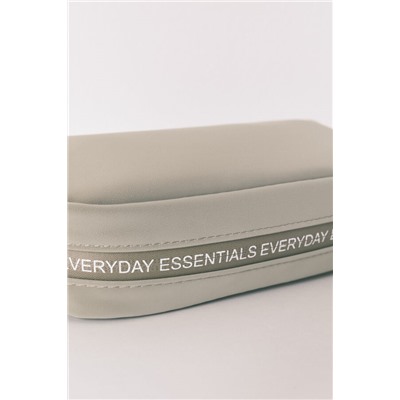 Neceser pequeño rubber kaki metalizado