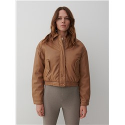Bomberjacke aus Kunstleder