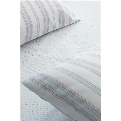 Avery King Size %100 Pamuk Ranforce Baskılı Nevresim Takımı - Mavi/Pembe
