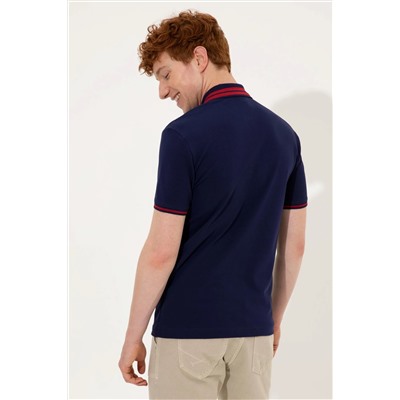Erkek Lacivert Basic Polo Yaka Tişört