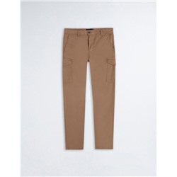 Slim Fit Cargo Trousers, Men, Light Brown