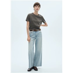 Jeans culotte tiro medio