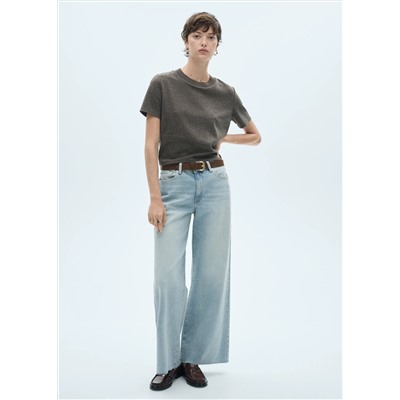 Jeans culotte tiro medio