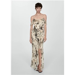 Vestido volantes animal print