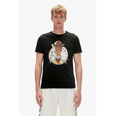 Bad Bear, Gıraffe T-shırt Siyah Erkek T-shirt 23.01.07.036-c01