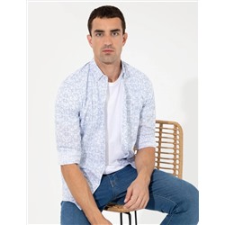 Mavi Slim Fit Uzun Kollu Gömlek