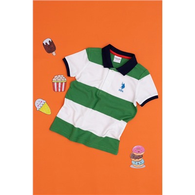Erkek Çocuk Yeşil Polo Yaka Tişört