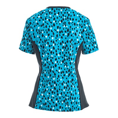 Cherokee Flexibles Scrubs Purrfect Love Print Top