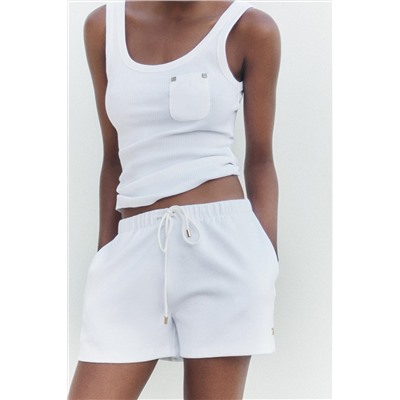 RIBBED T-SHIRT WITH POCKET