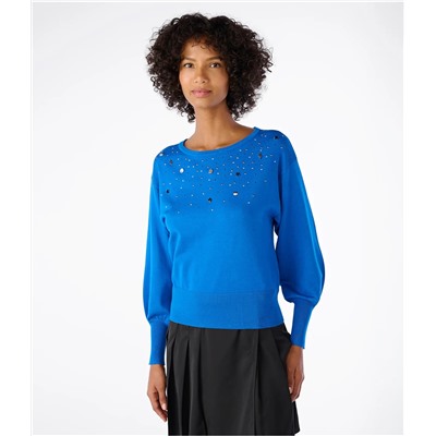 LOGO EMBELLISHMENT SWEATER
