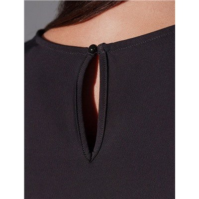 Блузка свободная из креп-шифона с кружевом