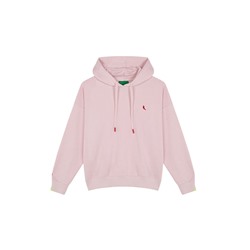 Sudadera capucha felpa algodón rosa