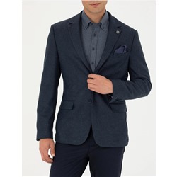 Açık Lacivert Slim Fit Ceket