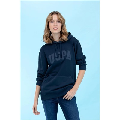 Lacivert Kapüşonlu Basic Sweatshirt (Unisex)